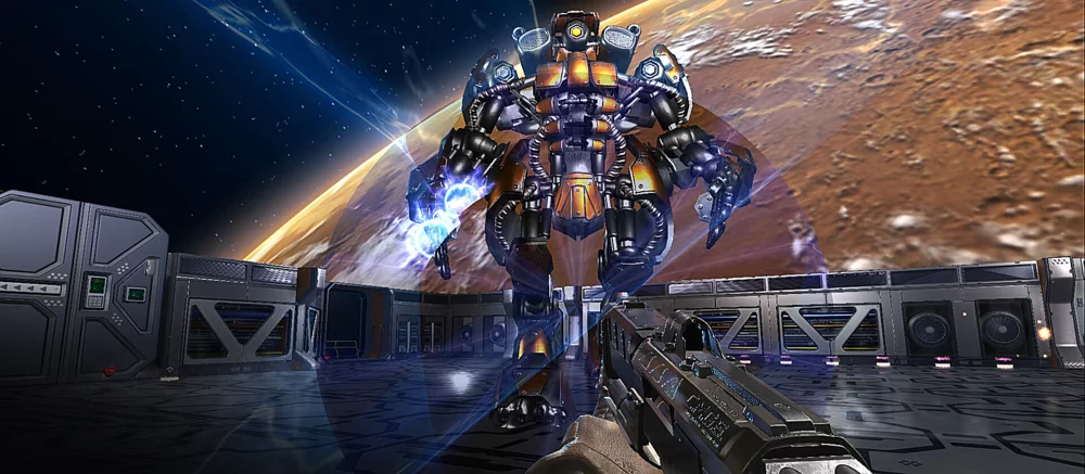 На PC можно бесплатно скачать бюджетный шутер с роботами и монстрами, напоминающий Serious Sam