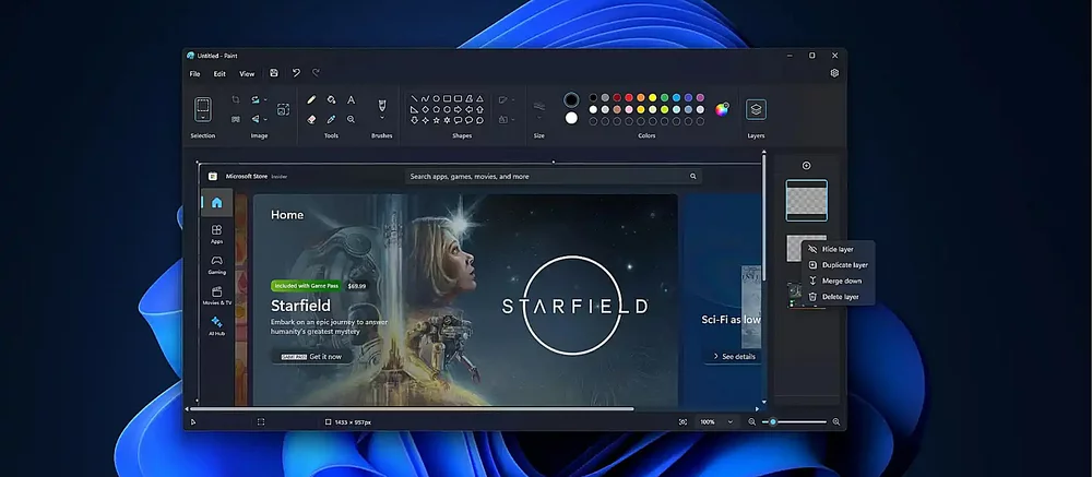 Обновлённые Paint и «Блокнот» научились работать с ИИ