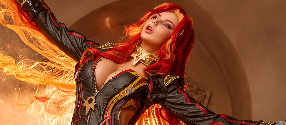 Косплеерша раздела Мавуику из Genshin Impact