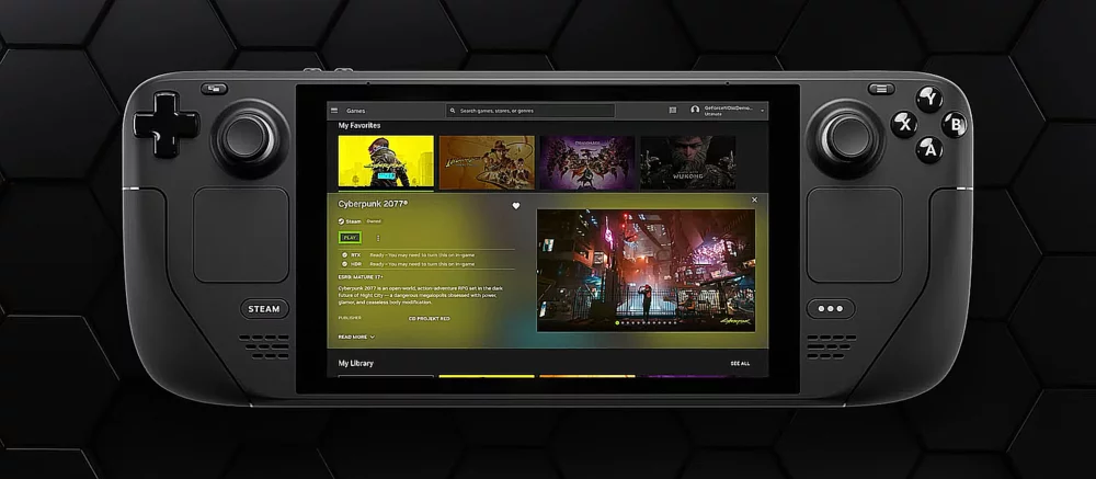 NVIDIA разрабатывает GeForce Now для Steam Deck