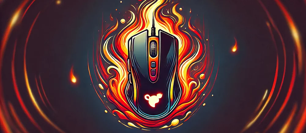 Плюс фобия: геймерская мышка загорелась и прожгла стол — фото