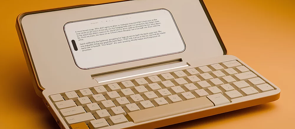 Представлен Чехол-трансформер, который превращает iPhone в ретро-машинку для печати