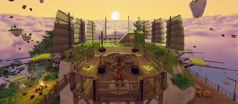 Вышла песочница с элементами выживания на летающих островах