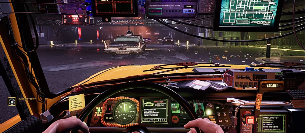 Вышел трейлер киберпанк-шутера c открытым миром и управляемым транспортом про водителя такси