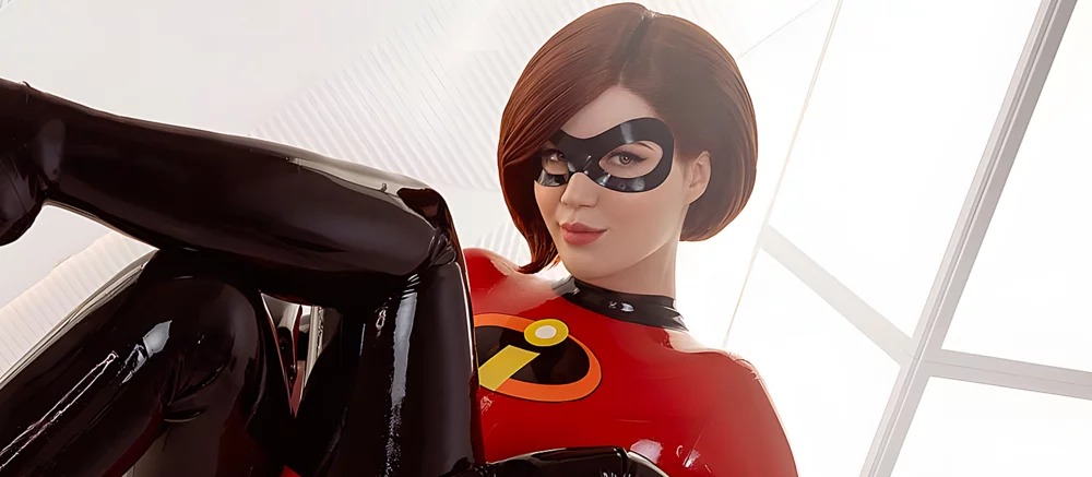 Эромодель Лада Люмос показала горячий косплей Эластики в латексном костюме