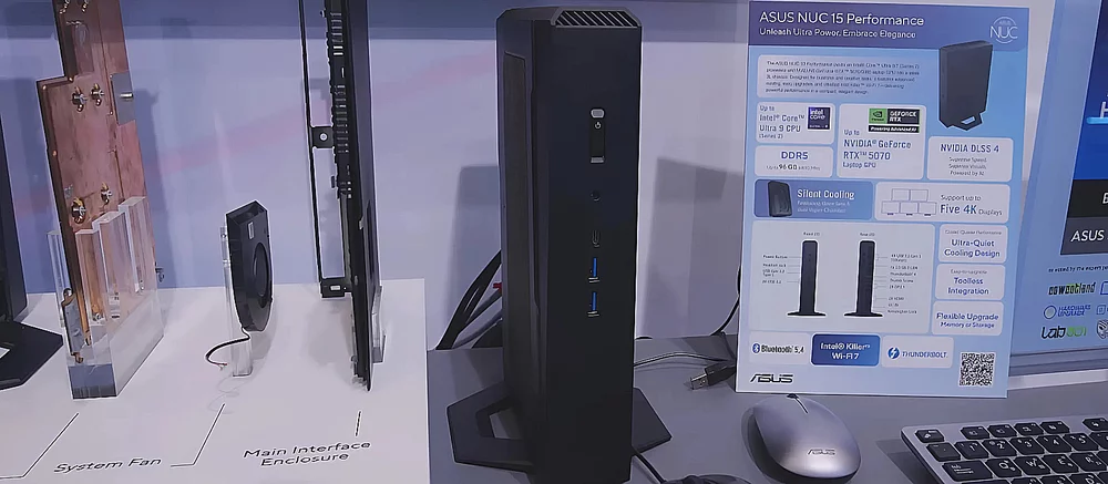 ASUS анонсировала NUC 15 Performance — мини-PC с топовым CPU и RTX 5070