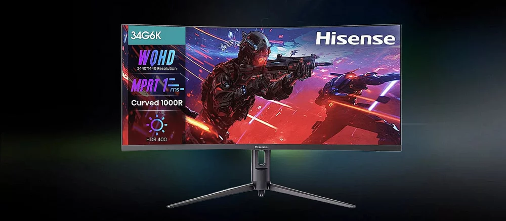 Hisense представила 34-дюймовый игровой монитор 34G6K Ultra за $240