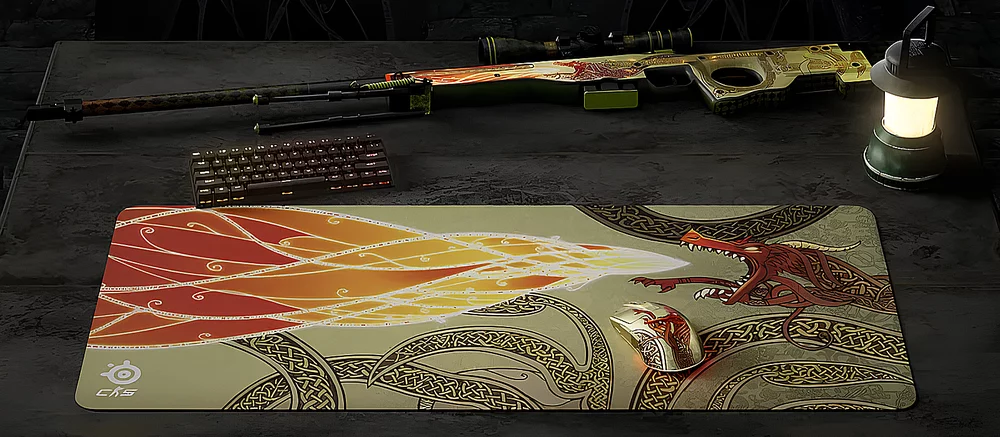Легендарный скин AWP Dragon Lore «материализовался» в мыши и коврике от SteelSeries