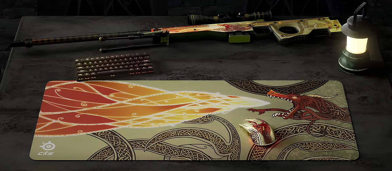Легендарный скин AWP Dragon Lore «материализовался» в мыши и коврике от SteelSeries