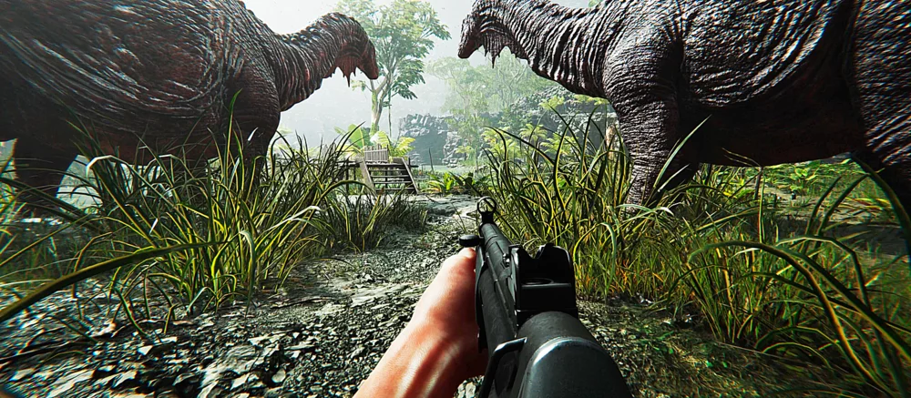 Показан новый геймплей шутера, в котором игрокам нужно выживать на острове среди динозавров, наемников и роботов