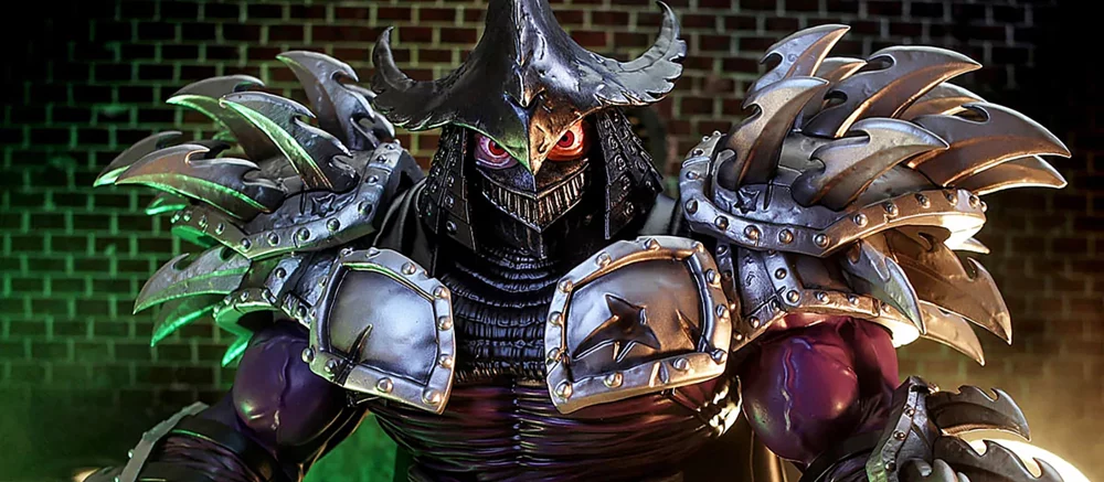 Показана фигурка Шреддера из «Черепашек-ниндзя», который превратился в мутанта