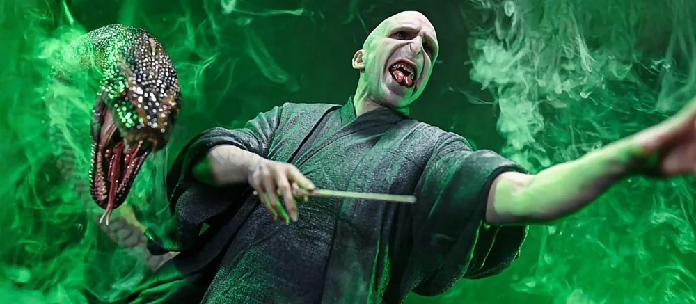 Показана коллекционная фигурка Волан-де-Морта из «Гарри Поттера»