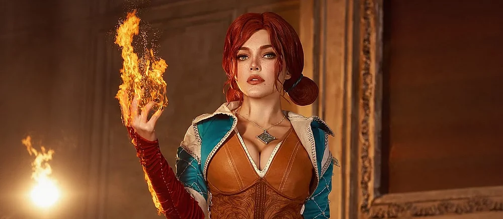 Косплеерша раздела Трисс из The Witcher 3
