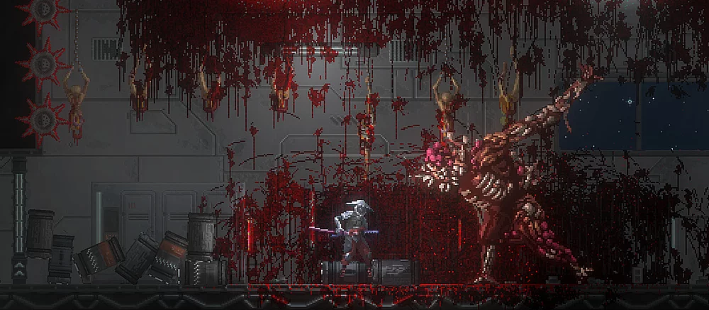 Вышел трейлер с датой выхода нового 2D-экшена про самурая на огромной космической станции