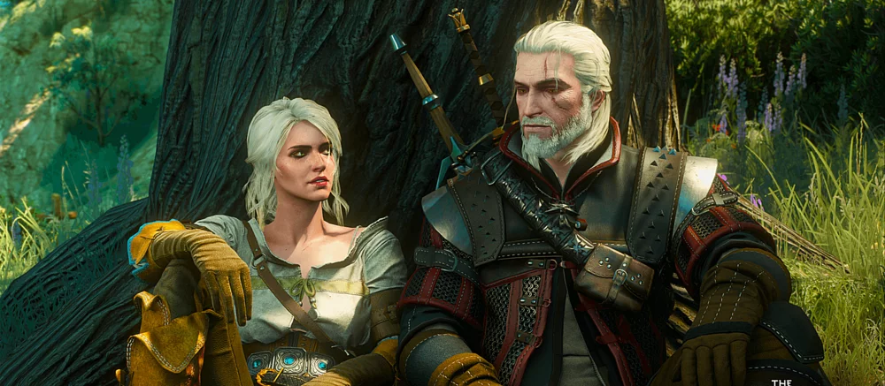 Авторы The Witcher 3 поделились осенним фан-артом с Цири и Геральтом