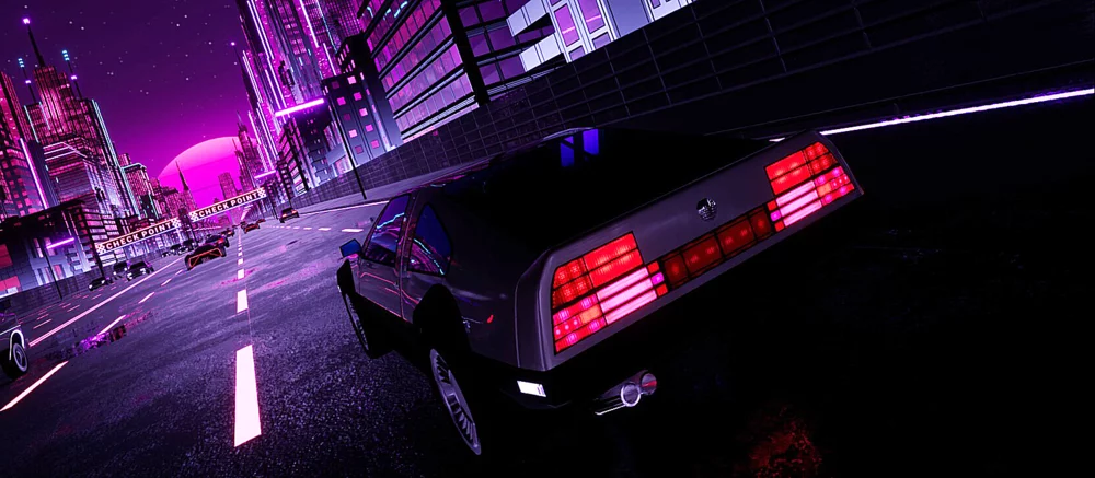 «80-е возвращаются» — в Steam вышла новая гоночная игра с атмосферой ретрофутуризма, VHS-кассет и ЭЛТ-телевизоров