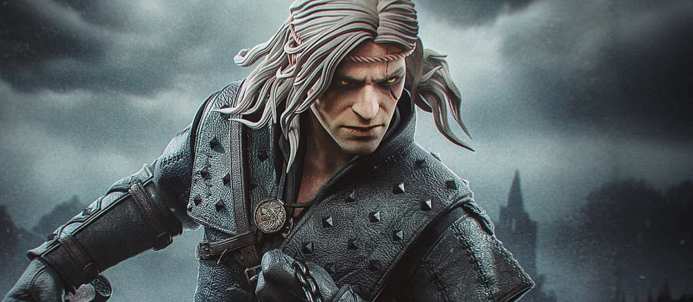 Художница показала фигурки книжных версий Геральта и Цири из «Ведьмака»