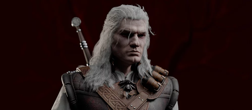 Российский художник объединил версии Геральта из игр и сериала «Ведьмак»