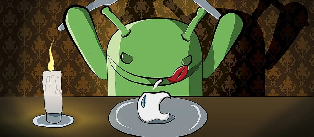 Яблочники против суровых андроидов! Кто круче?