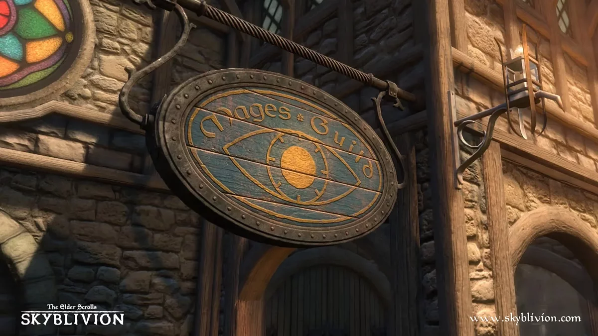 Скриншот из актуальной версии Skyblivion, «Гильдия Магов»