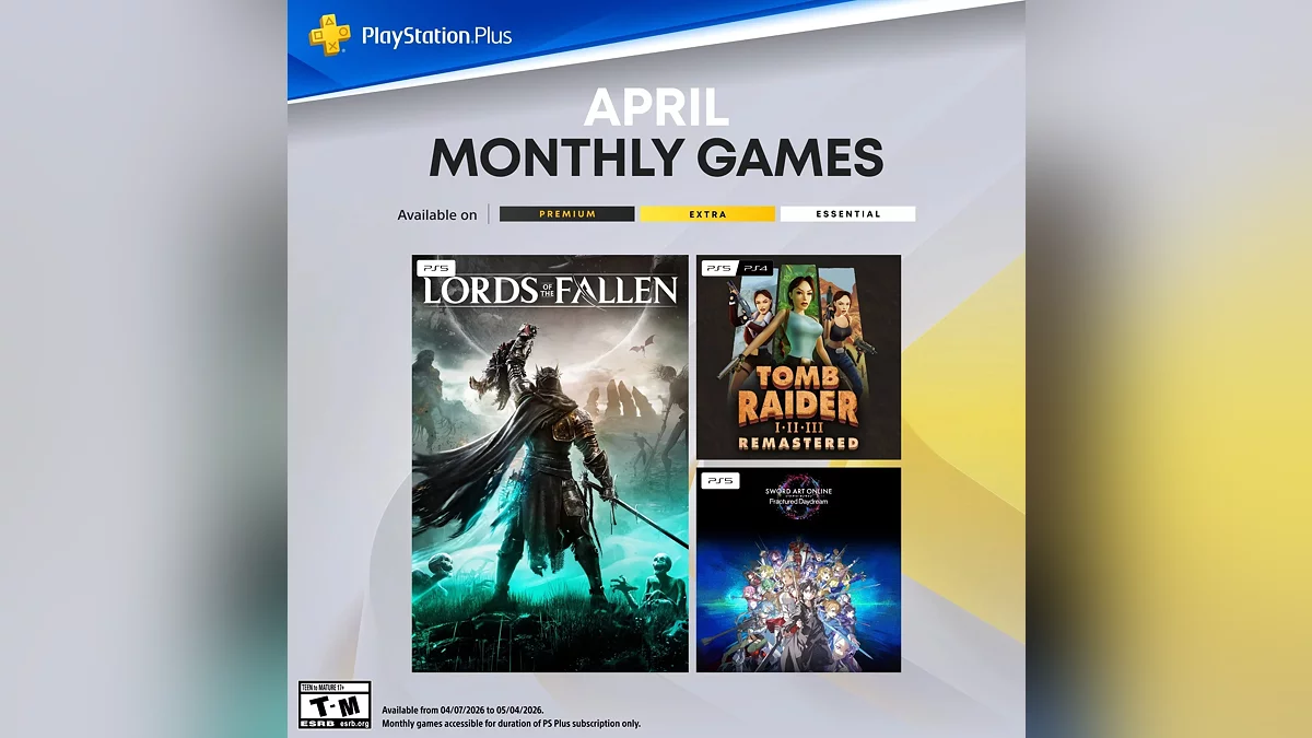 Игры апреля в PS Plus