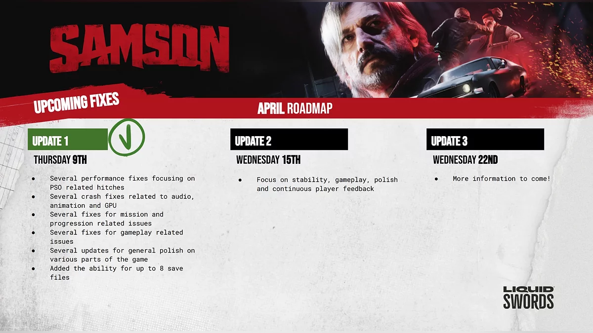 Дорожная карта Samson на апрель 2026 года