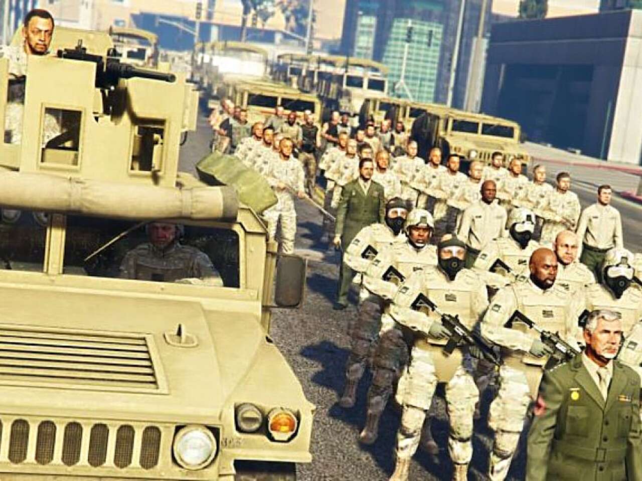 В GTA 5 добавили военные сражения 20 на 20 на танках и режим выживания (мод)