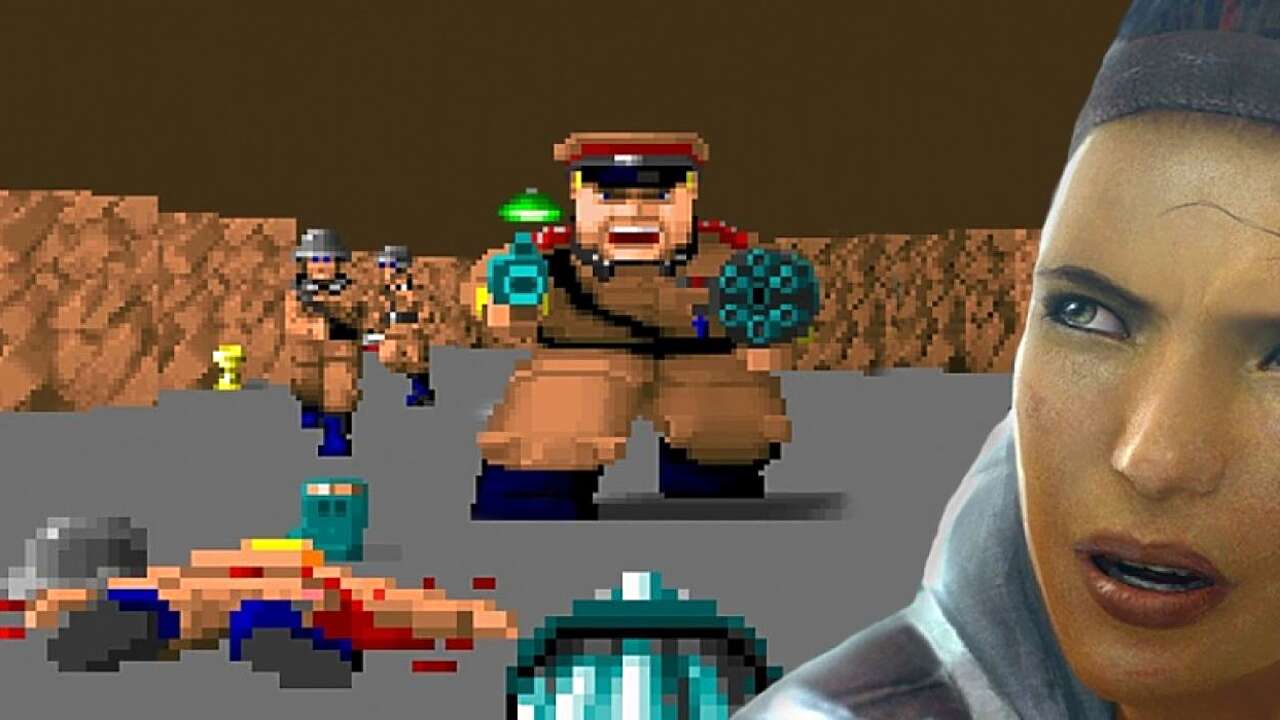 Живые нпс. Вольфенштайн 3д. Wolfenstein 3d Cover. Вольфенштайн 3д видео с геймплеем.