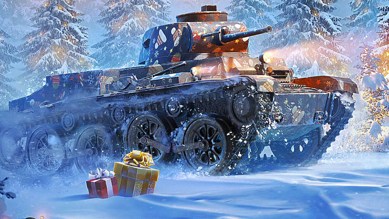 Игры будущего 2024 мир танков. Новогодние танки World of Tanks Blitz. WOT Blitz новогодний. WOT Blitz новогодний 2020. Новогодний стрим World of Tanks Blitz.