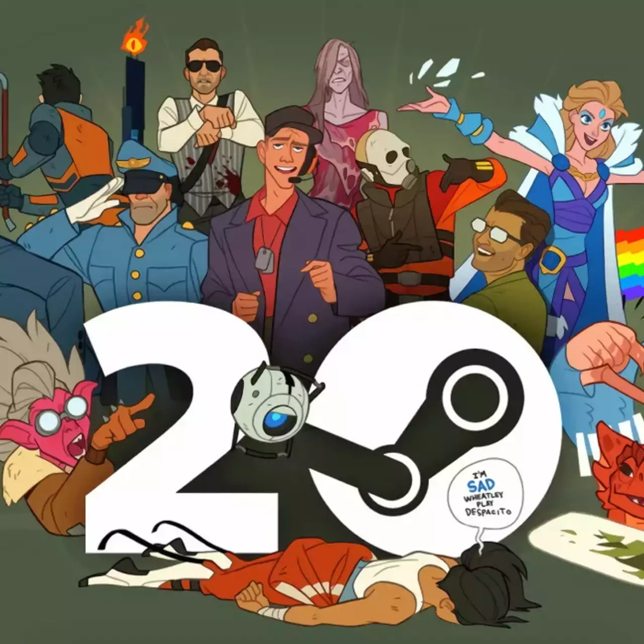 В чеcть 20-летия Steam началась распродажа культовых игр. Valve бесплатно раздаёт уникальные фоны, стикеры и аватар
