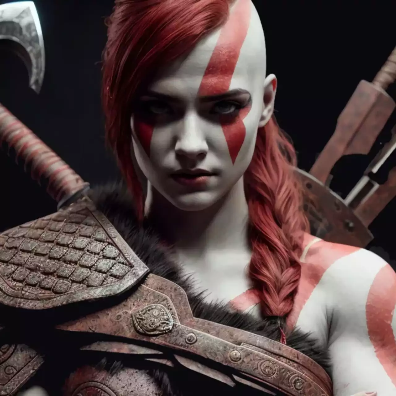 ИИ показал, что если бы Кратос из God of War был девушкой ИИ показал, что если бы Кратос из God of War был девушкой