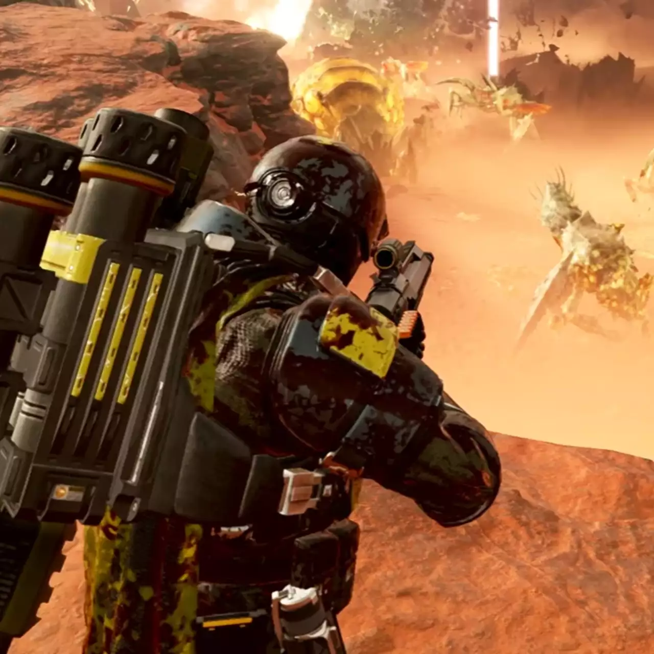 Sony показала зрелищный геймплей шутера Helldivers 2, который напоминает боевик «Звездный десант» Sony показала зрелищный геймплей шутера Helldivers 2, который напоминает боевик «Звездный десант»