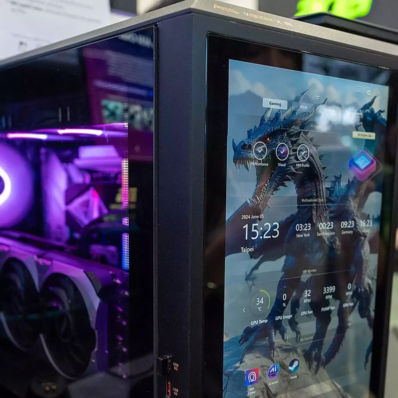 MSI представила игровой PC MEG VISION X AI Phantom с RTX 5080 и сенсорным дисплеем на корпусе MSI представила игровой PC MEG VISION X AI Phantom с RTX 5080 и сенсорным дисплеем на корпусе