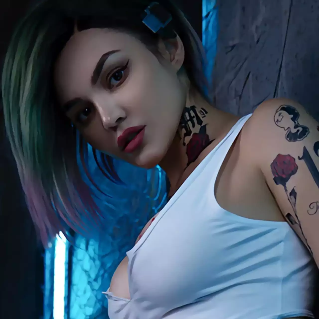 Косплеерша раздела Джуди из Cyberpunk 2077