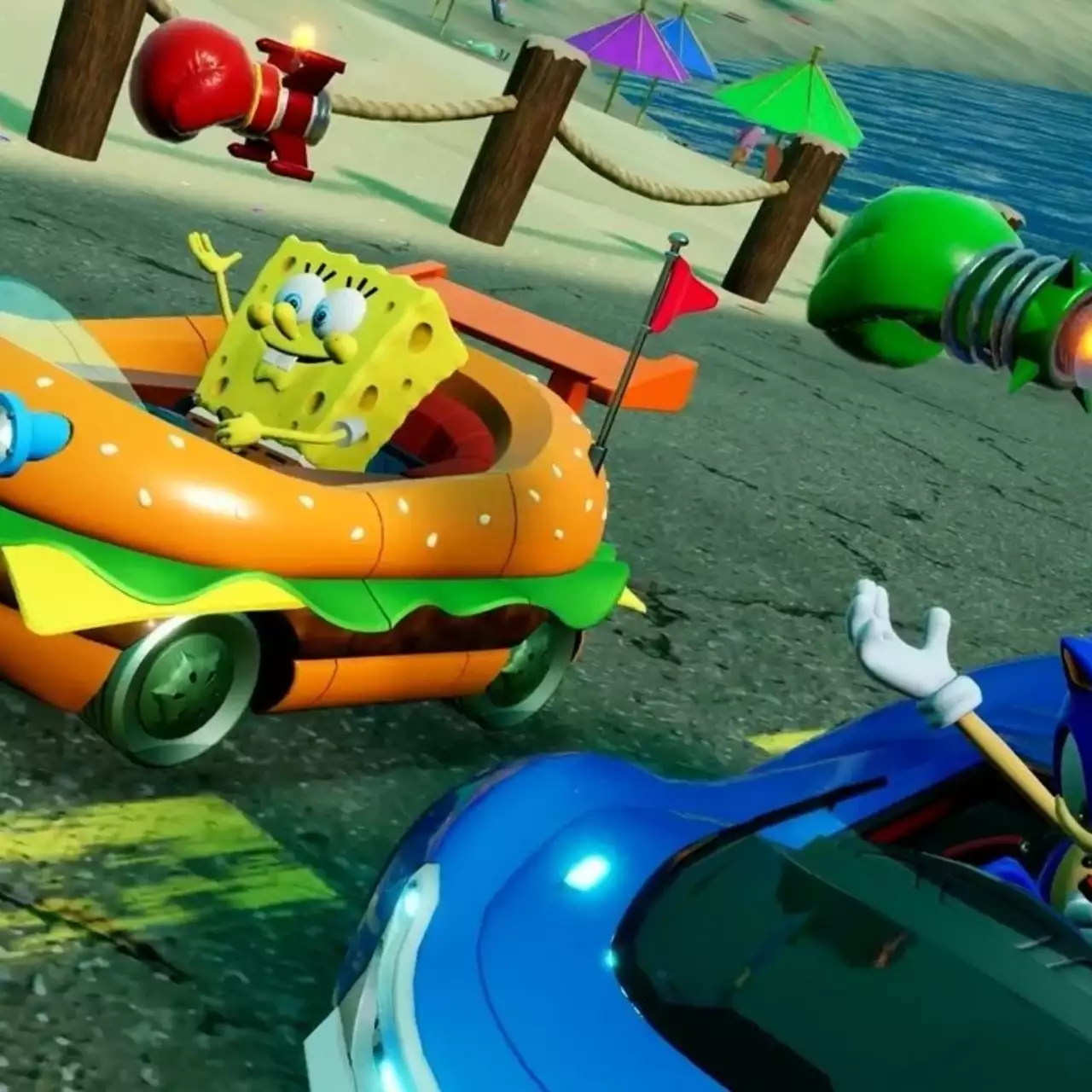 В новом трейлере гонки Sonic Racing: CrossWorlds показали Губку Боба В новом трейлере гонки Sonic Racing: CrossWorlds показали Губку Боба