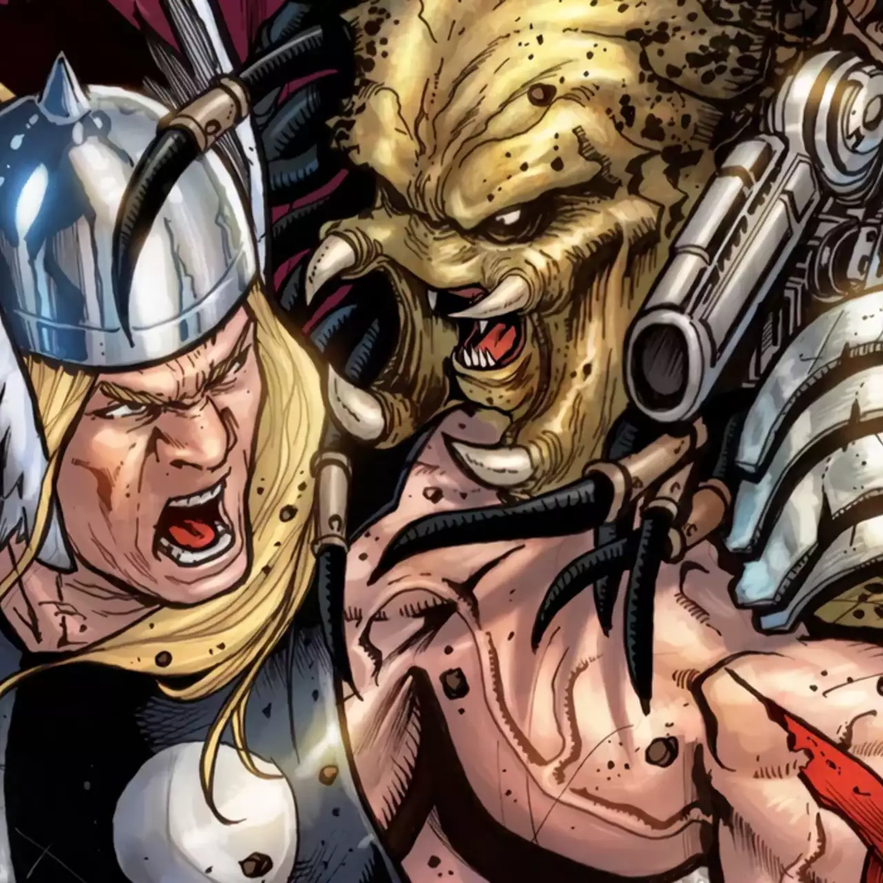 Marvel показала сражения Хищника с Тором и Блэйдом. Появились новые изображение кроссовера Marvel показала сражения Хищника с Тором и Блэйдом. Появились новые изображение кроссовера