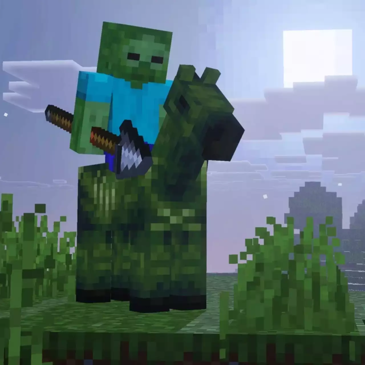 Разработчики Minecraft показали новое оружие и трёх новых мобов из обновления Mounts of Mayhem