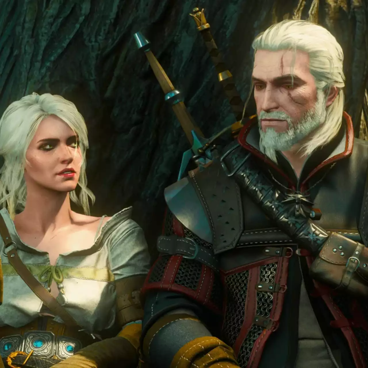 Авторы The Witcher 3 поделились осенним фан-артом с Цири и Геральтом