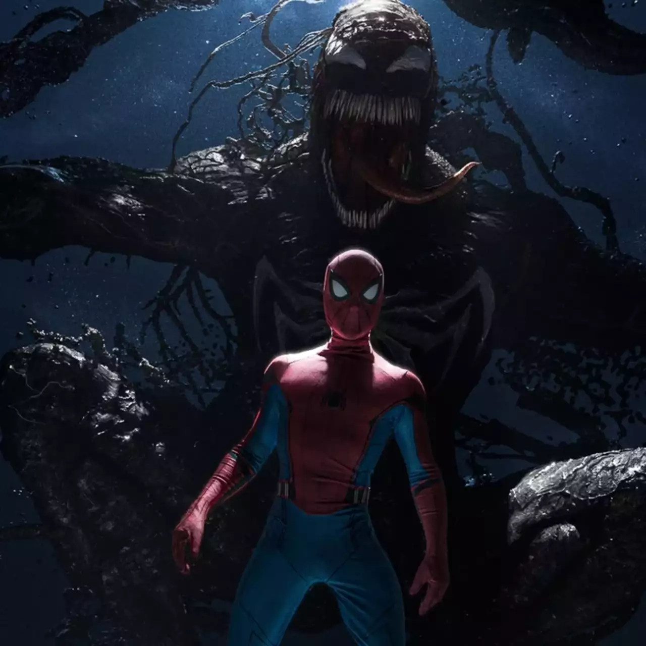 Фото: эффектный косплей Человека-паука и Венома