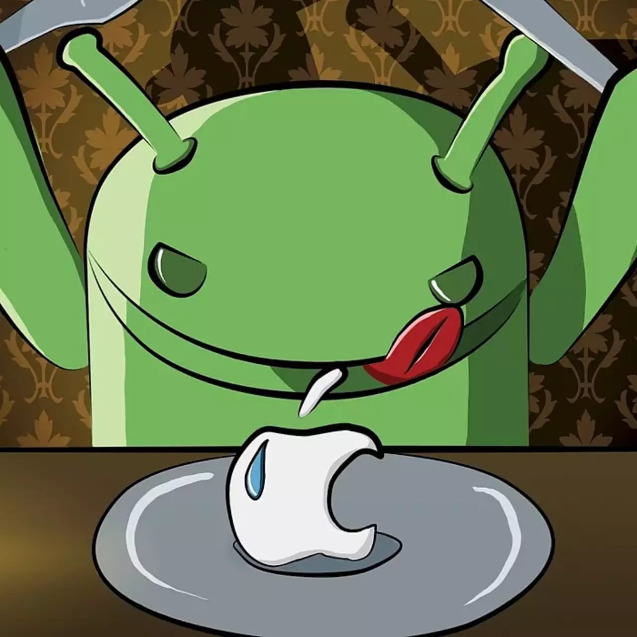 Яблочники против суровых андроидов! Кто круче?