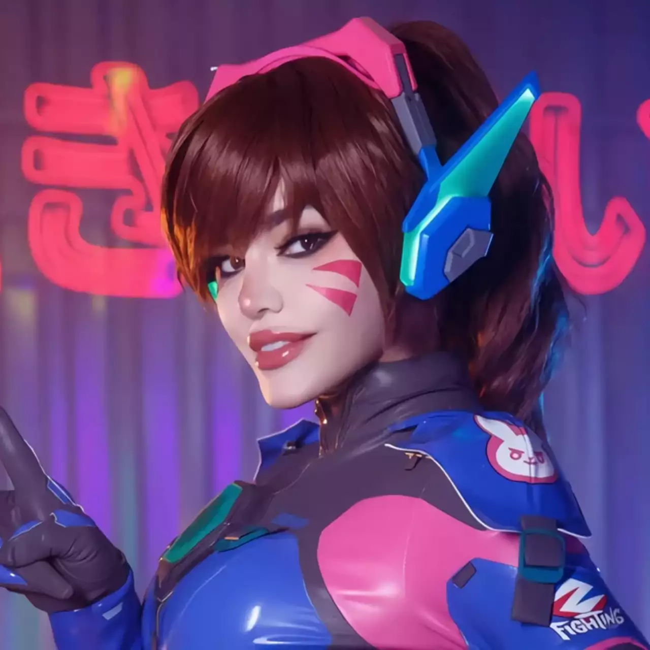 Косплеерша раздела D.Va из Overwatch