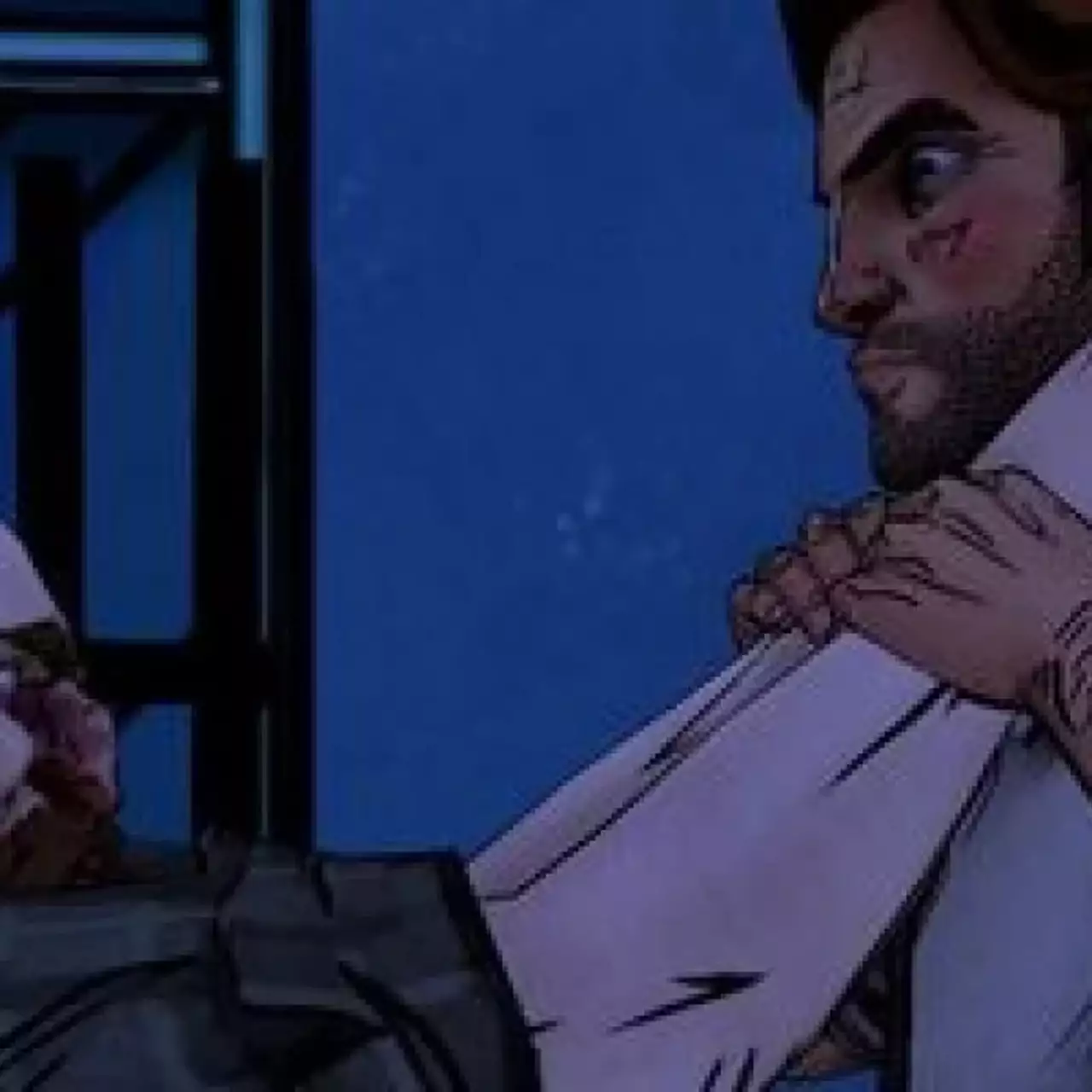 На новых скриншотах Wolf Among Us главного героя игры душат дробовиком На новых скриншотах Wolf Among Us главного героя игры душат дробовиком