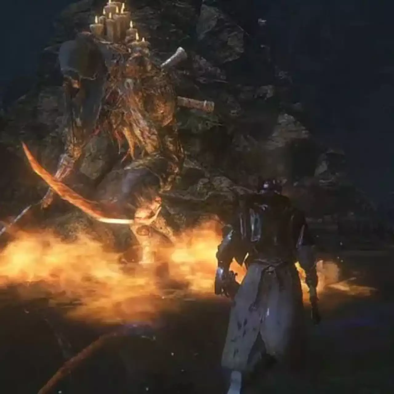 Как в Bloodborne найти секретного босса Пылающий гигант (Flaming Undead Giant)