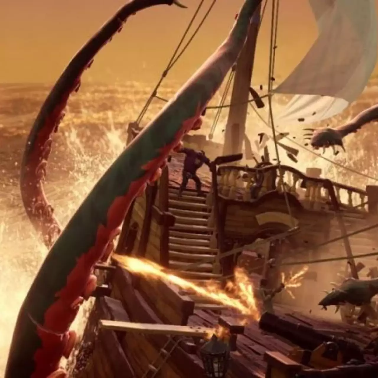 В файлах Sea of Thieves обнаружены данные о морских чудовищах и кастомизации корабля