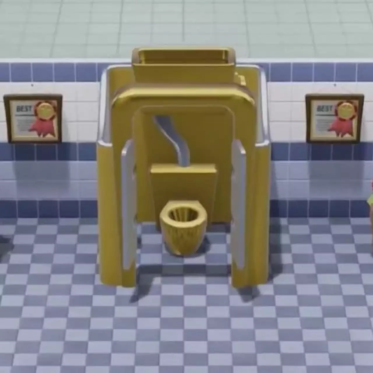 В Two Point Hospital можно бесплатно получить золотой туалет В Two Point Hospital можно бесплатно получить золотой туалет