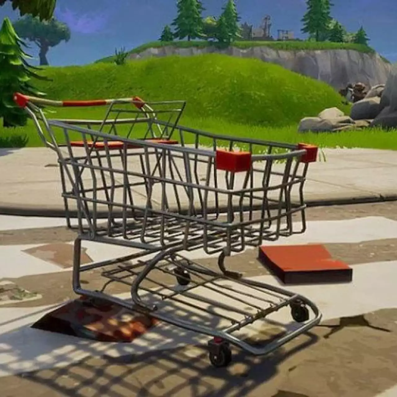 В Fortnite теперь можно кататься на продуктовой тележке В Fortnite теперь можно кататься на продуктовой тележке