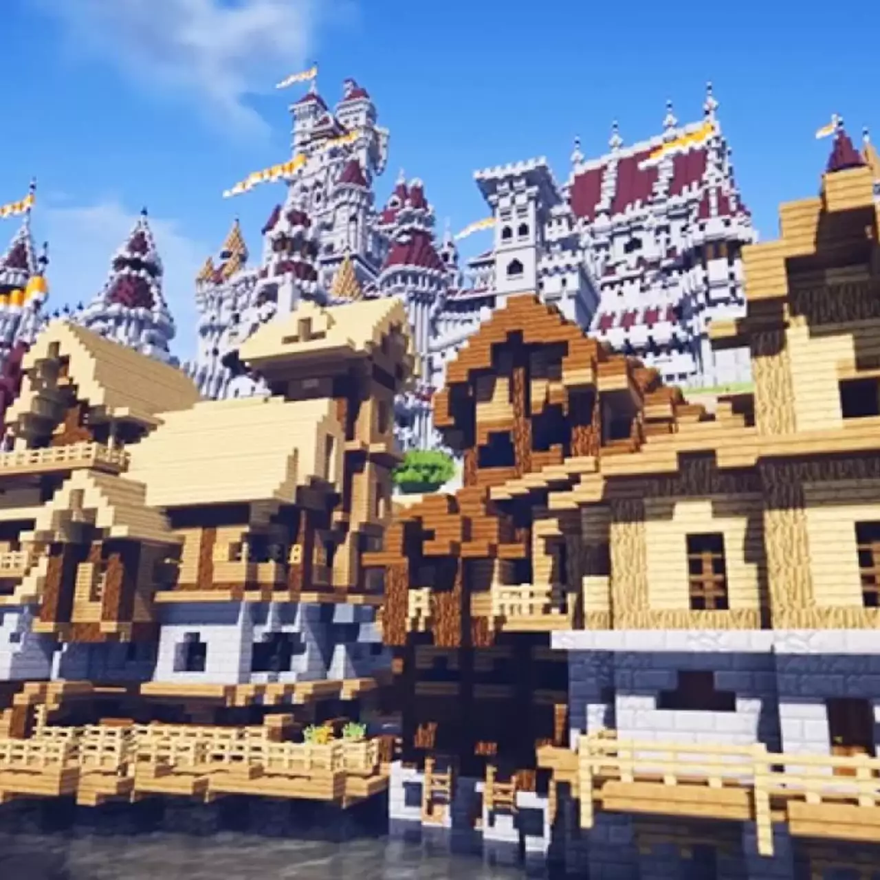 Посмотрите, как выглядит Новиград из Witcher 3 в Minecraft Посмотрите, как выглядит Новиград из Witcher 3 в Minecraft