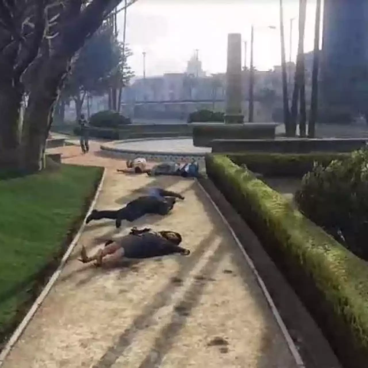 Художник осветил проблему смертей от «огнестрела» в США, заставив НПС в GTA 5 убивать друг друга Художник осветил проблему смертей от «огнестрела» в США, заставив НПС в GTA 5 убивать друг друга