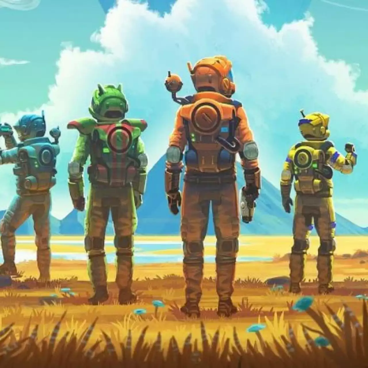 Косплей персонажей, сделанный в новом редакторе No Man's Sky — Джанго Фетт, Джа-Джа Бинкс, Капитан Сокол и музыкант из Daft Punk Косплей персонажей, сделанный в новом редакторе No Man's Sky — Джанго Фетт, Джа-Джа Бинкс, Капитан Сокол и музыкант из Daft Punk