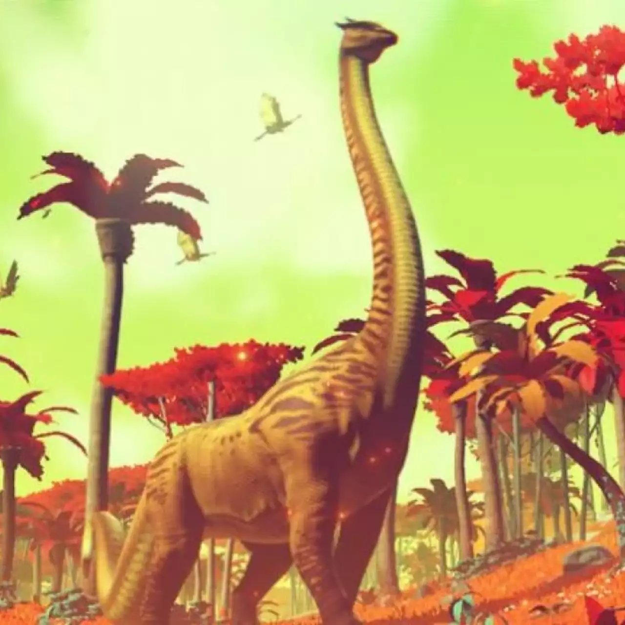 Моддер добавил в No Man's Sky гигантских динозавров Моддер добавил в No Man's Sky гигантских динозавров